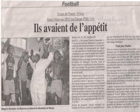 La coupe de france de nancy mahorais 3eme tour